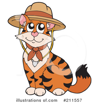 Royalty-Free (RF) Cat Clipart Illustration by visekart - Stock Sample #211557