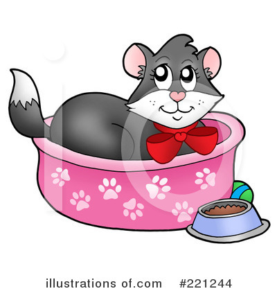 Royalty-Free (RF) Cat Clipart Illustration by visekart - Stock Sample #221244
