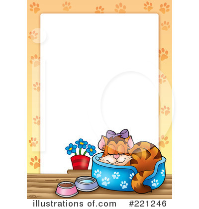 Royalty-Free (RF) Cat Clipart Illustration by visekart - Stock Sample #221246