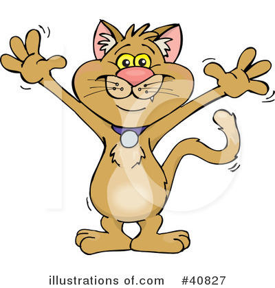 Royalty-Free (RF) Cat Clipart Illustration by Dennis Holmes Designs - Stock Sample #40827