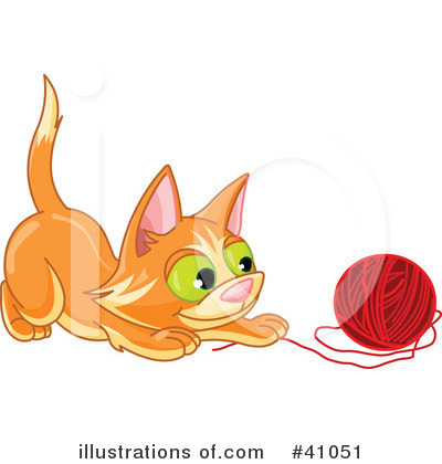 Royalty-Free (RF) Cat Clipart Illustration by Pushkin - Stock Sample #41051