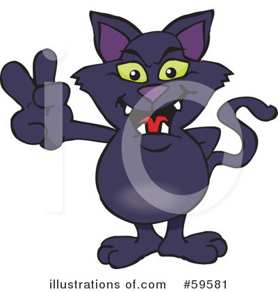 Black Cat Clipart #59581 by Dennis Holmes Designs