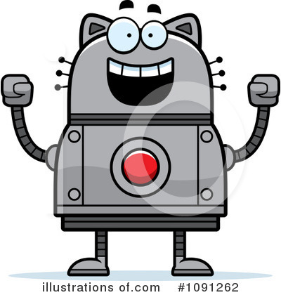 Royalty-Free (RF) Cat Robot Clipart Illustration by Cory Thoman - Stock Sample #1091262