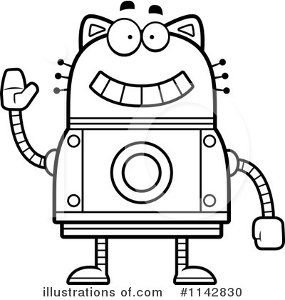 Royalty-Free (RF) Cat Robot Clipart Illustration by Cory Thoman - Stock Sample #1142830