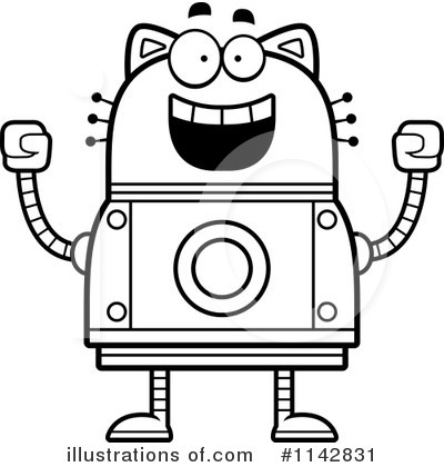 Royalty-Free (RF) Cat Robot Clipart Illustration by Cory Thoman - Stock Sample #1142831