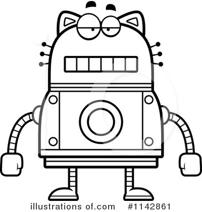 Royalty-Free (RF) Cat Robot Clipart Illustration by Cory Thoman - Stock Sample #1142861