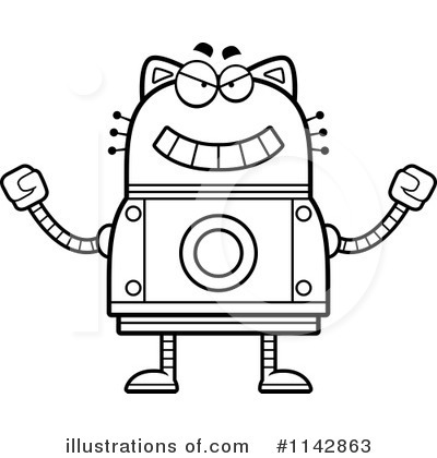 Royalty-Free (RF) Cat Robot Clipart Illustration by Cory Thoman - Stock Sample #1142863