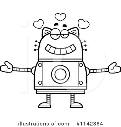 Royalty-Free (RF) Cat Robot Clipart Illustration by Cory Thoman - Stock Sample #1142864