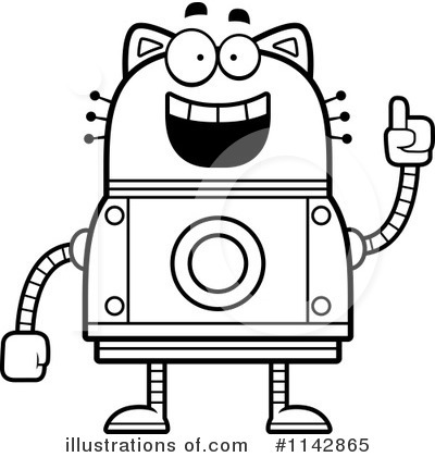 Royalty-Free (RF) Cat Robot Clipart Illustration by Cory Thoman - Stock Sample #1142865