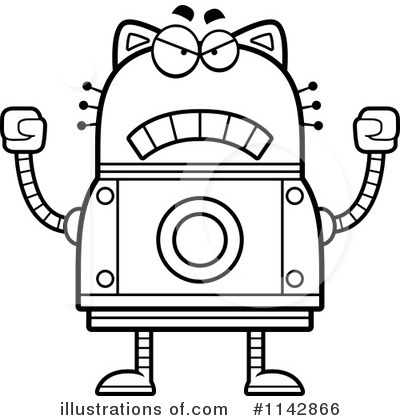Royalty-Free (RF) Cat Robot Clipart Illustration by Cory Thoman - Stock Sample #1142866