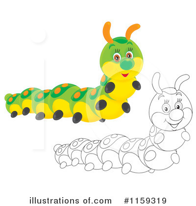 Royalty-Free (RF) Caterpillar Clipart Illustration by Alex Bannykh - Stock Sample #1159319