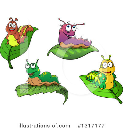 Royalty-Free (RF) Caterpillar Clipart Illustration by Vector Tradition SM - Stock Sample #1317177