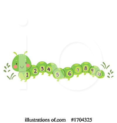 Caterpillars Clipart #1704325 by BNP Design Studio
