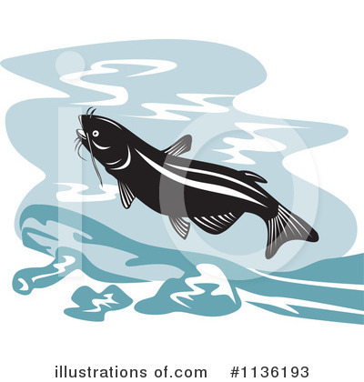Royalty-Free (RF) Catfish Clipart Illustration by patrimonio - Stock Sample #1136193
