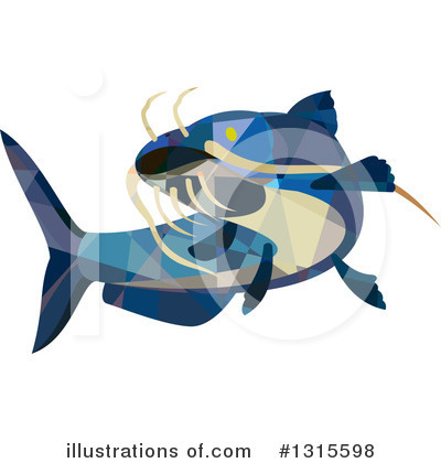 Royalty-Free (RF) Catfish Clipart Illustration by patrimonio - Stock Sample #1315598