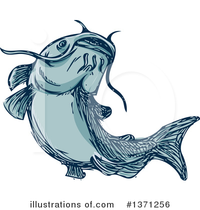 Royalty-Free (RF) Catfish Clipart Illustration by patrimonio - Stock Sample #1371256