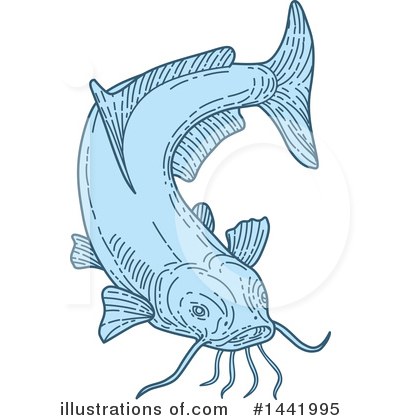 Royalty-Free (RF) Catfish Clipart Illustration by patrimonio - Stock Sample #1441995