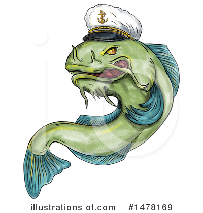 Royalty-Free (RF) Catfish Clipart Illustration by patrimonio - Stock Sample #1478169