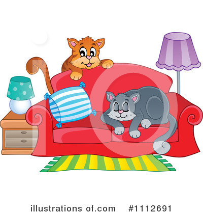 Royalty-Free (RF) Cats Clipart Illustration by visekart - Stock Sample #1112691