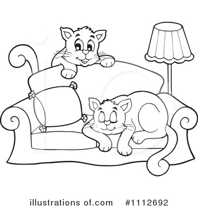 Royalty-Free (RF) Cats Clipart Illustration by visekart - Stock Sample #1112692