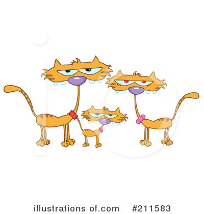 Royalty-Free (RF) Cats Clipart Illustration by Hit Toon - Stock Sample #211583
