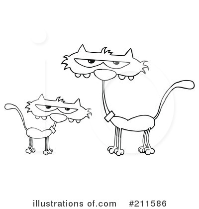 Royalty-Free (RF) Cats Clipart Illustration by Hit Toon - Stock Sample #211586