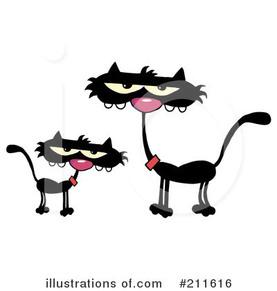 Royalty-Free (RF) Cats Clipart Illustration by Hit Toon - Stock Sample #211616