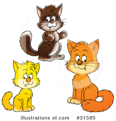 Royalty-Free (RF) Cats Clipart Illustration by Alex Bannykh - Stock Sample #31585