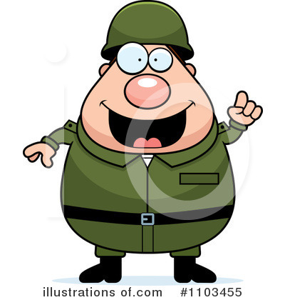 Royalty-Free (RF) Caucasian Male Soldier Clipart Illustration by Cory Thoman - Stock Sample #1103455