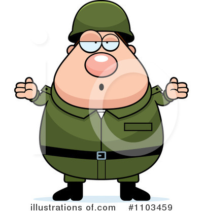 Royalty-Free (RF) Caucasian Male Soldier Clipart Illustration by Cory Thoman - Stock Sample #1103459