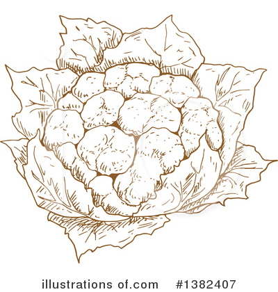 Royalty-Free (RF) Cauliflower Clipart Illustration by Vector Tradition SM - Stock Sample #1382407
