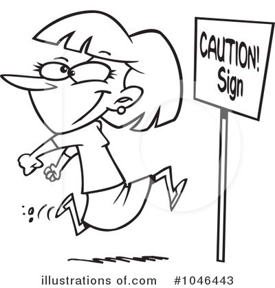 Royalty-Free (RF) Caution Clipart Illustration by toonaday - Stock Sample #1046443