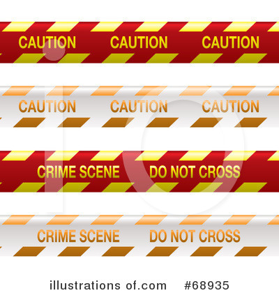 Royalty-Free (RF) Caution Tape Clipart Illustration by michaeltravers - Stock Sample #68935