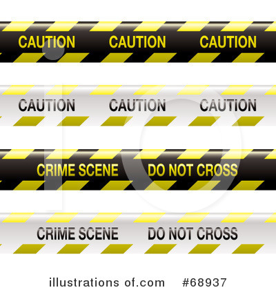 Royalty-Free (RF) Caution Tape Clipart Illustration by michaeltravers - Stock Sample #68937