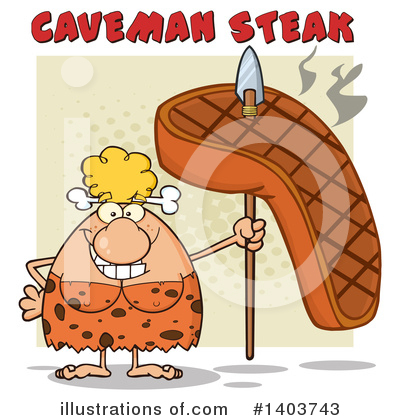 Royalty-Free (RF) Cave Woman Clipart Illustration by Hit Toon - Stock Sample #1403743