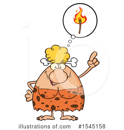 Royalty-Free (RF) Cave Woman Clipart Illustration by Hit Toon - Stock Sample #1545158