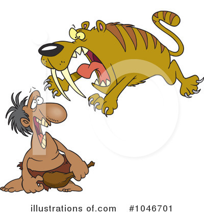 Royalty-Free (RF) Caveman Clipart Illustration by toonaday - Stock Sample #1046701