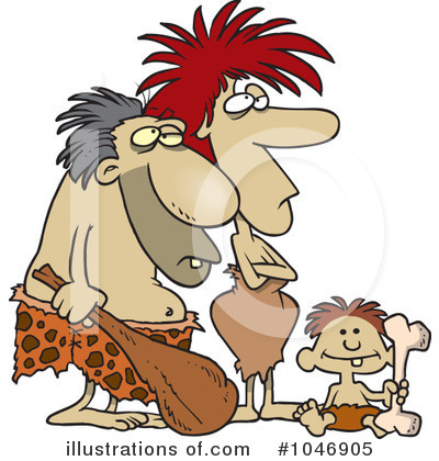 Royalty-Free (RF) Caveman Clipart Illustration by toonaday - Stock Sample #1046905
