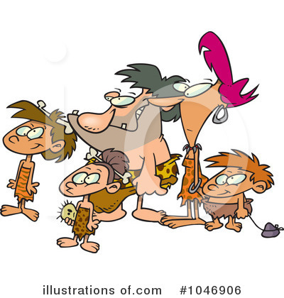 Royalty-Free (RF) Caveman Clipart Illustration by toonaday - Stock Sample #1046906