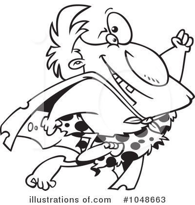 Royalty-Free (RF) Caveman Clipart Illustration by toonaday - Stock Sample #1048663