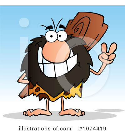 Royalty-Free (RF) Caveman Clipart Illustration by Hit Toon - Stock Sample #1074419