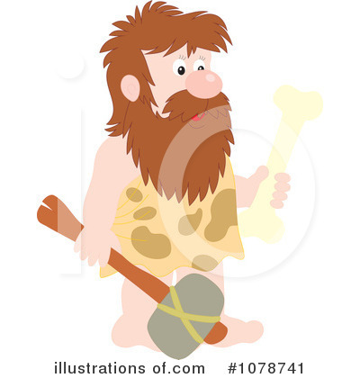 Royalty-Free (RF) Caveman Clipart Illustration by Alex Bannykh - Stock Sample #1078741
