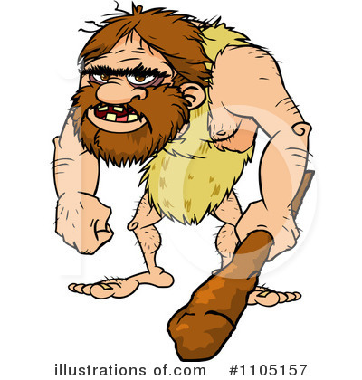 Royalty-Free (RF) Caveman Clipart Illustration by Cartoon Solutions - Stock Sample #1105157