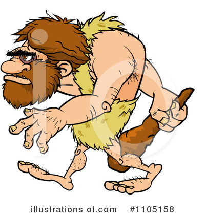 Royalty-Free (RF) Caveman Clipart Illustration by Cartoon Solutions - Stock Sample #1105158