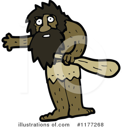 Royalty-Free (RF) Caveman Clipart Illustration by lineartestpilot - Stock Sample #1177268