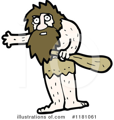 Royalty-Free (RF) Caveman Clipart Illustration by lineartestpilot - Stock Sample #1181061