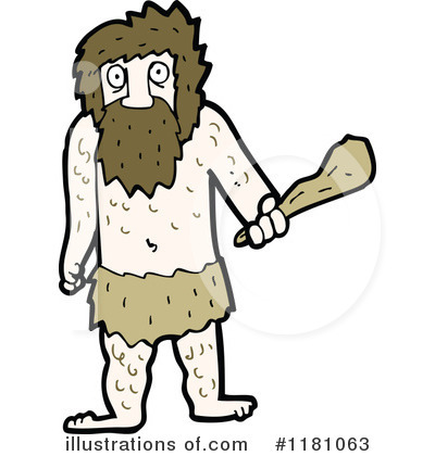 Royalty-Free (RF) Caveman Clipart Illustration by lineartestpilot - Stock Sample #1181063