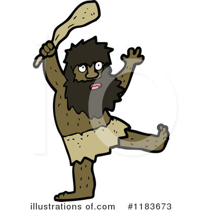 Royalty-Free (RF) Caveman Clipart Illustration by lineartestpilot - Stock Sample #1183673