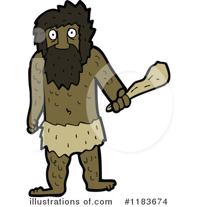 Royalty-Free (RF) Caveman Clipart Illustration by lineartestpilot - Stock Sample #1183674