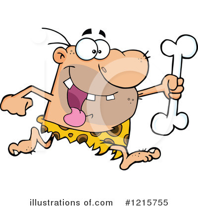 Royalty-Free (RF) Caveman Clipart Illustration by Hit Toon - Stock Sample #1215755